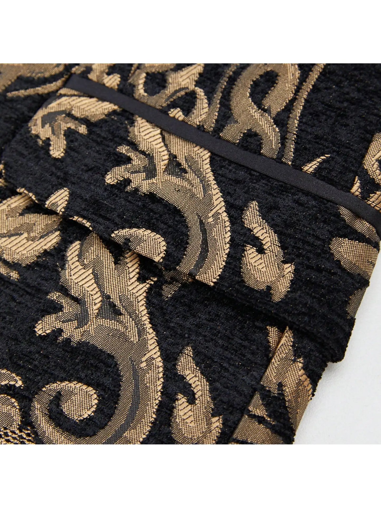 Mens Suit Jacquard Silm Fit 2-Piece Shawl Lapel Tuxedo Wedding Party Prom Suit Set