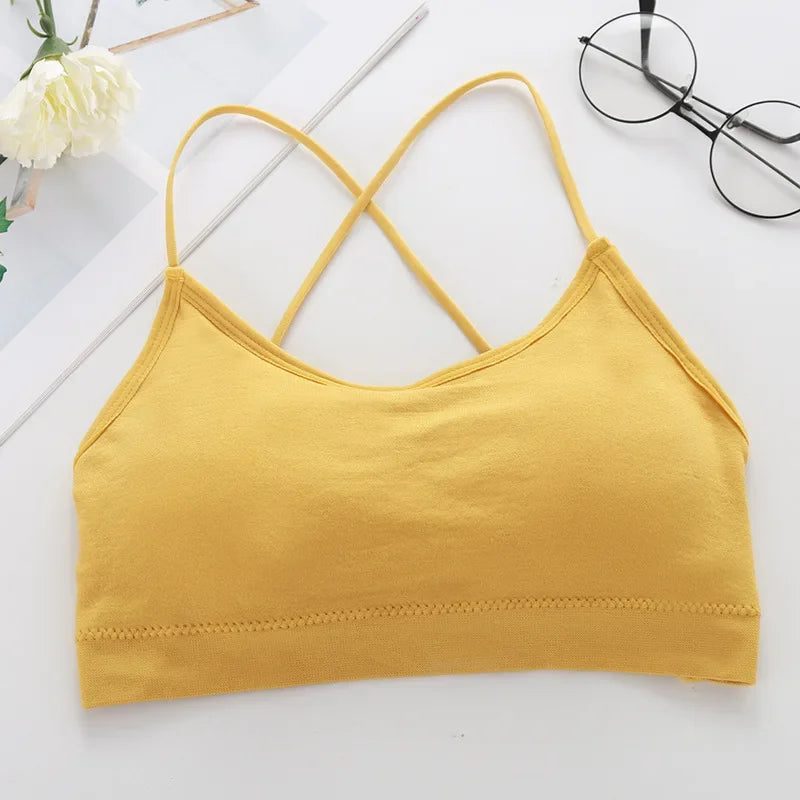 Top Women Cross Strap Sports Bra Push Up Sport Bra Top Yoga Gym Crop Top Brassiere Fitness Top Sport Breathable Beauty Back Bras