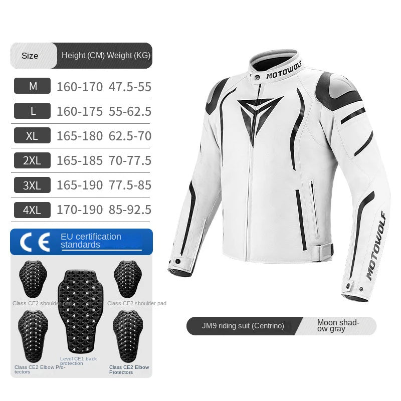 Motorcycle winter riding clothes traveling by motorcycle riding windproof removable warm liner rider clothing CE protective gear