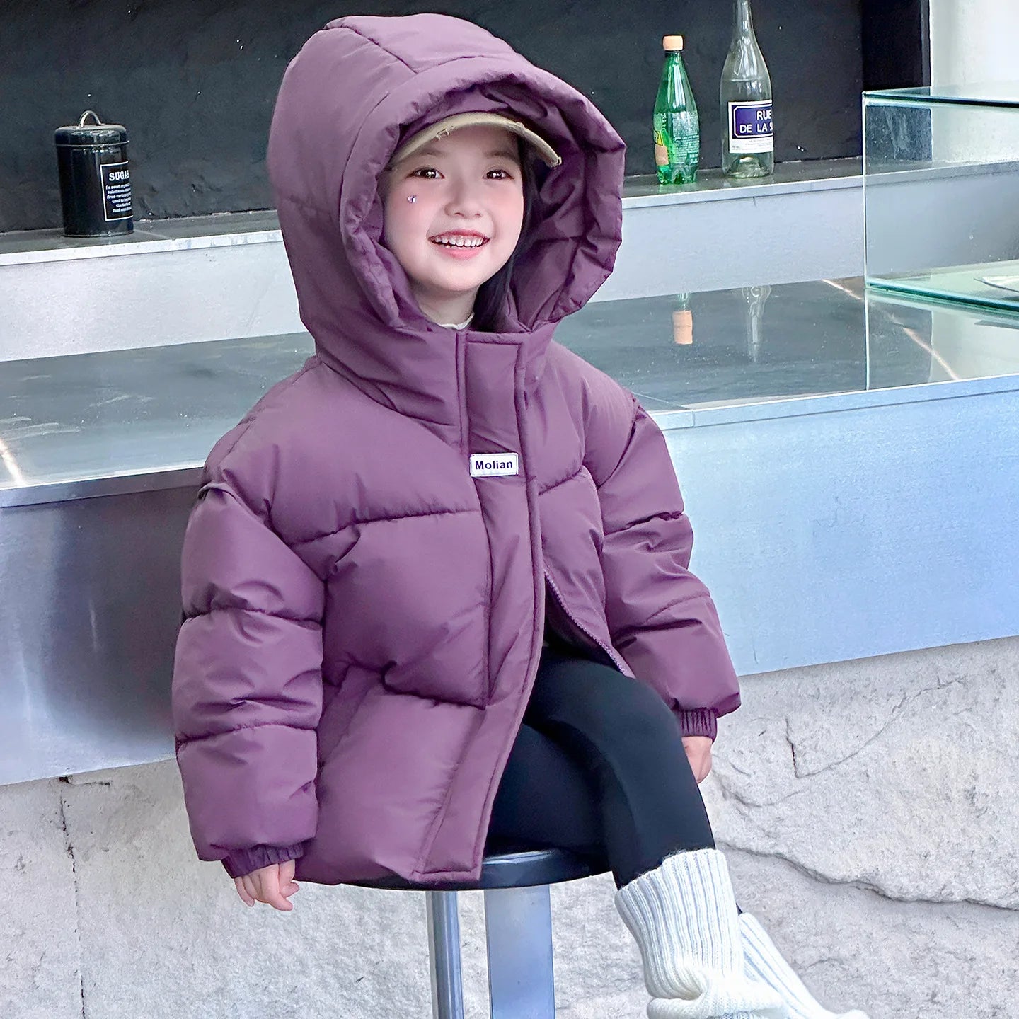 Girls' Coat Boys' Winter Cotton Clothes Children's Warm Hooded Outerwear 2025 New Fashion Parkas Kids Autumn Casual Jacket