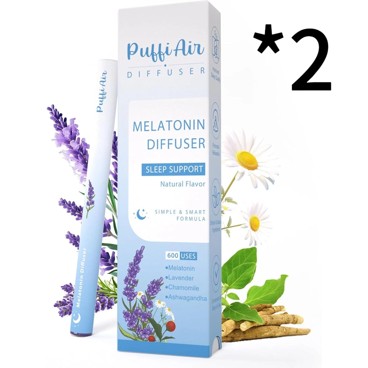 1 - pack / 2 - pack / 4 - pack New-Melatonin Diffuser - 600 Uses