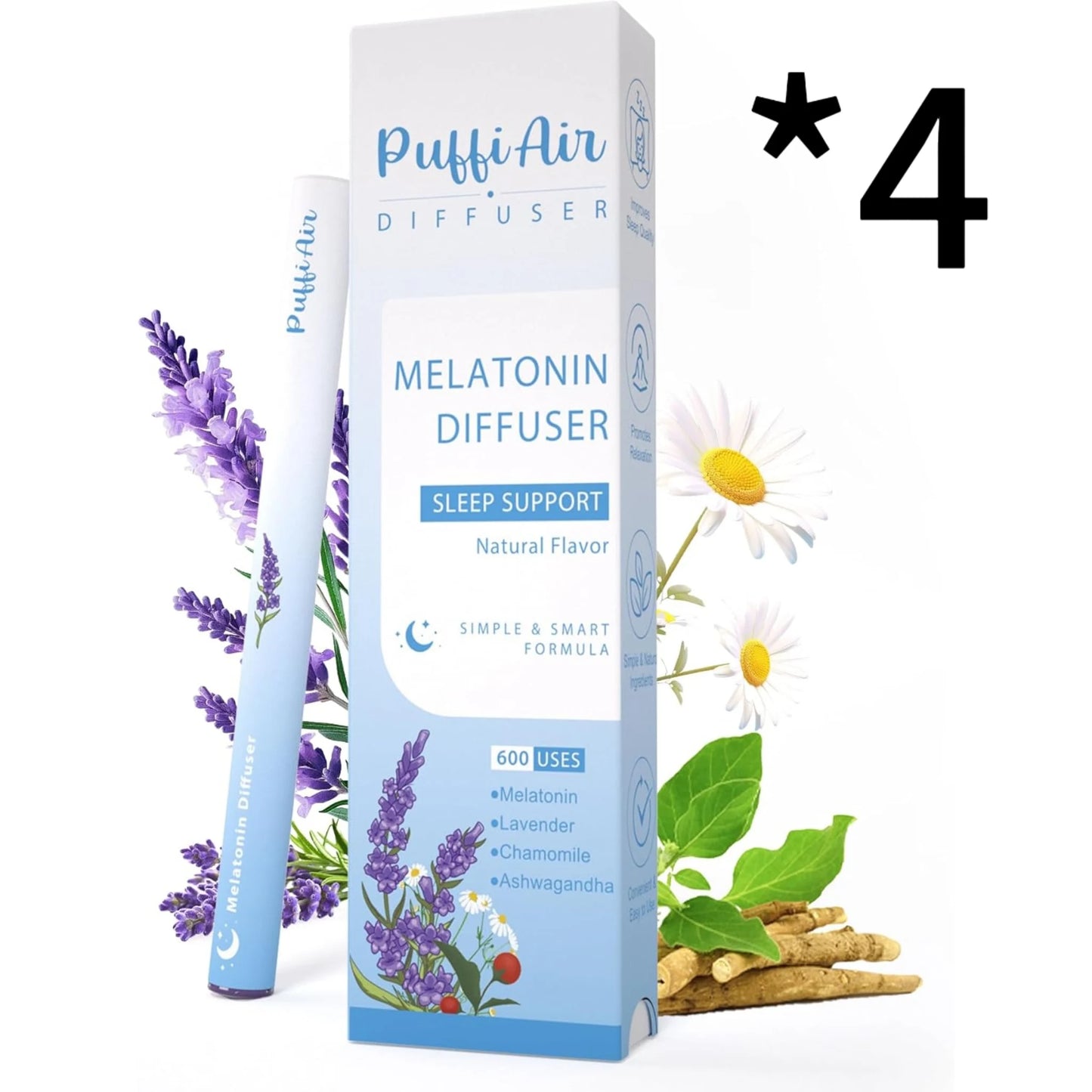 1 - pack / 2 - pack / 4 - pack New-Melatonin Diffuser - 600 Uses