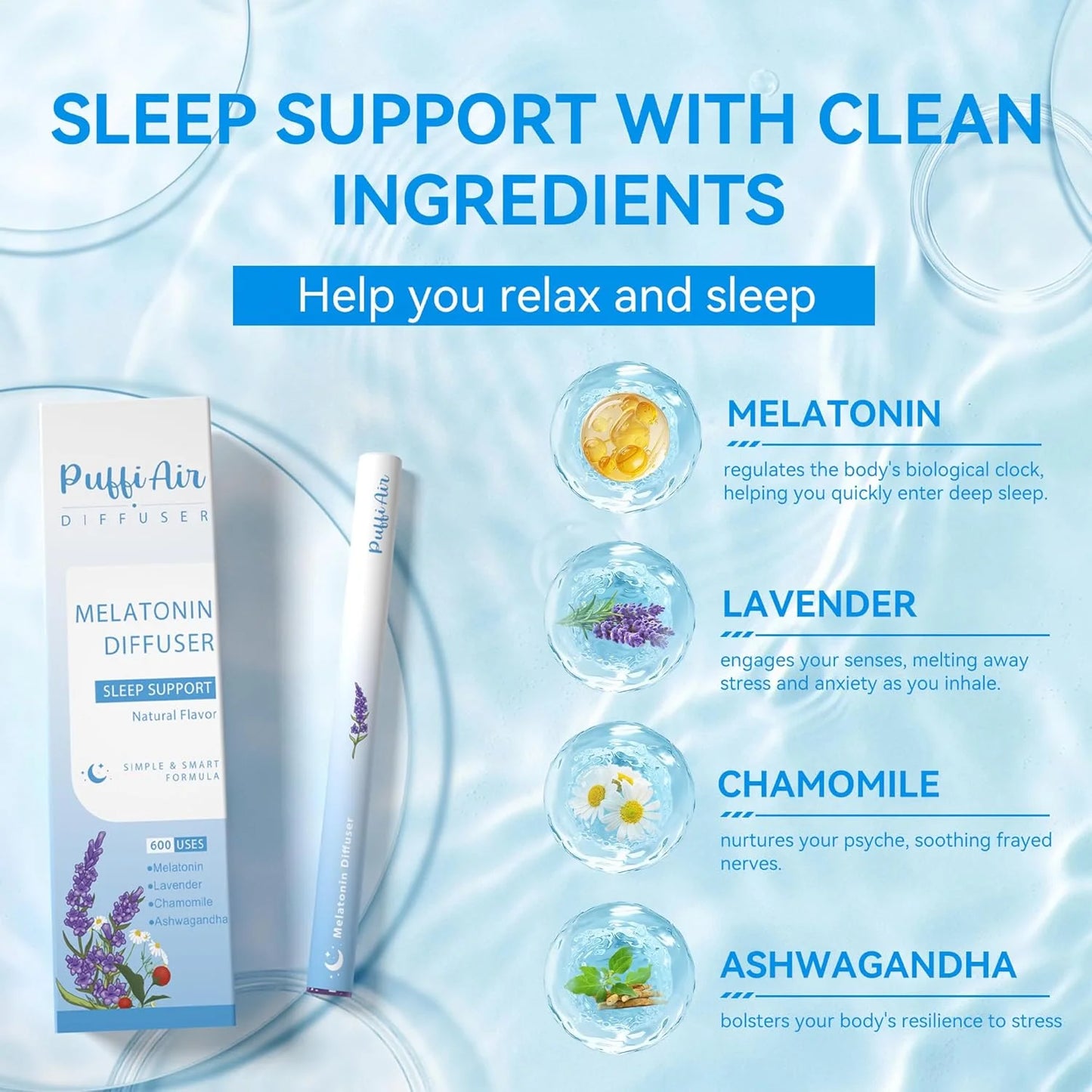 1 - pack / 2 - pack / 4 - pack New-Melatonin Diffuser - 600 Uses