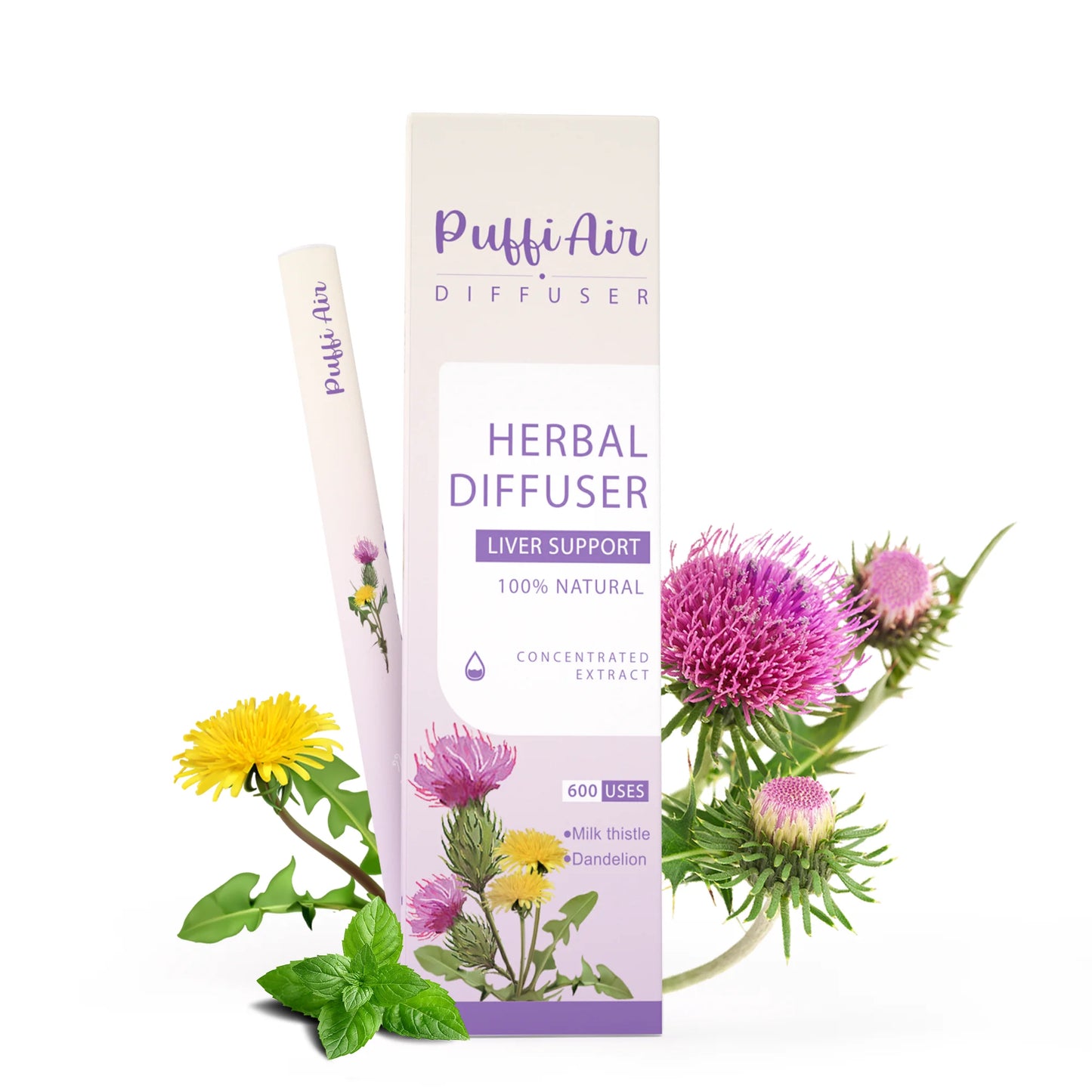 1 - pack / 2 - pack / 4 - pack Upgraded Milk Thistle & Dandelion Aroma Diffuser - 600 Uses