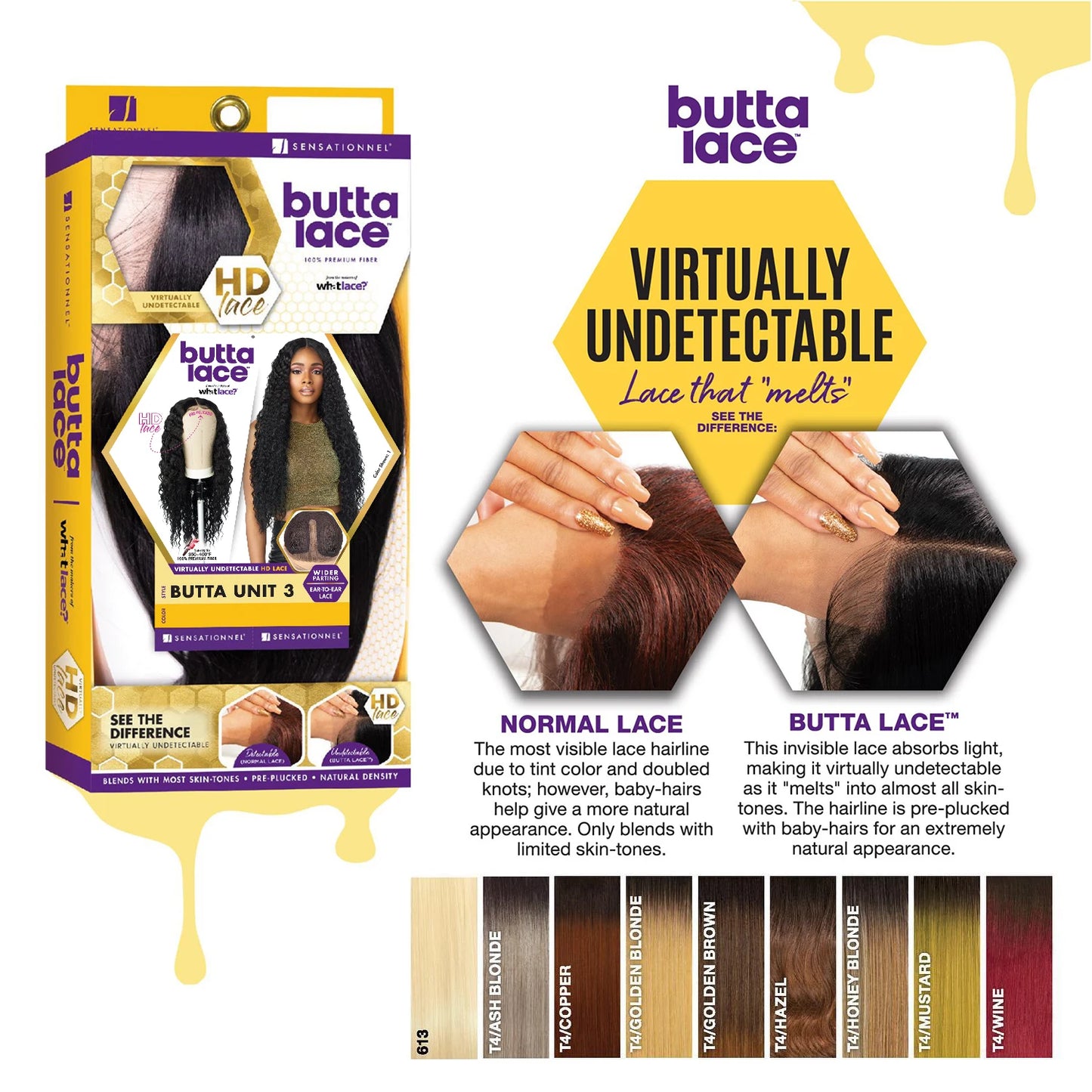 Sensationnel Butta Lace HD Lace Front Wig Unit 3 – Long Tight Curl, Pre-Plucked Hairline, Natural Look, Heat Safe