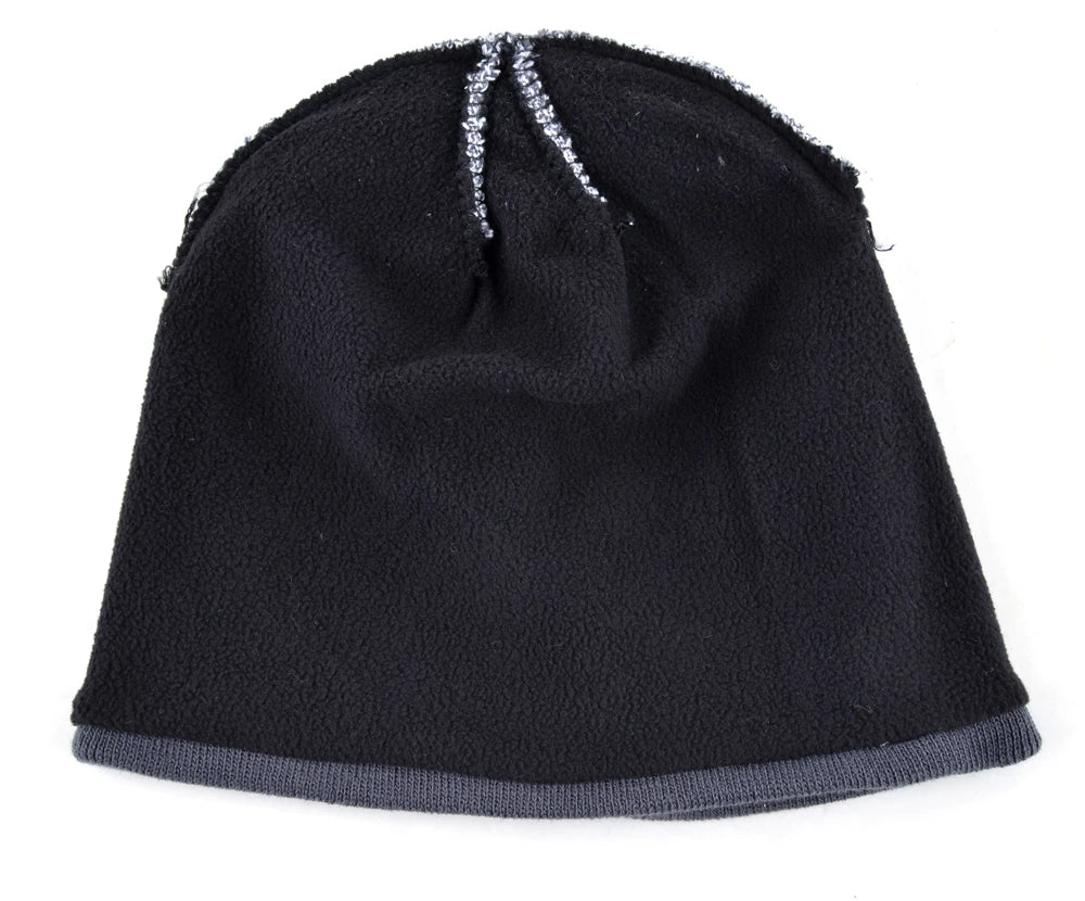 Men's Skullies Hat Bonnet Winter Beanie Knitted Wool Hat Plus Velvet Cap Thicker Stripe Skis Sports Beanies Hats for men