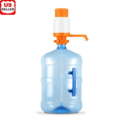 Versatile Manual Water Pump 1 to 6 Gallon Bottles 48mm 55mm BPA Free Leakproof Includes Tube Brush Effortless Hydration