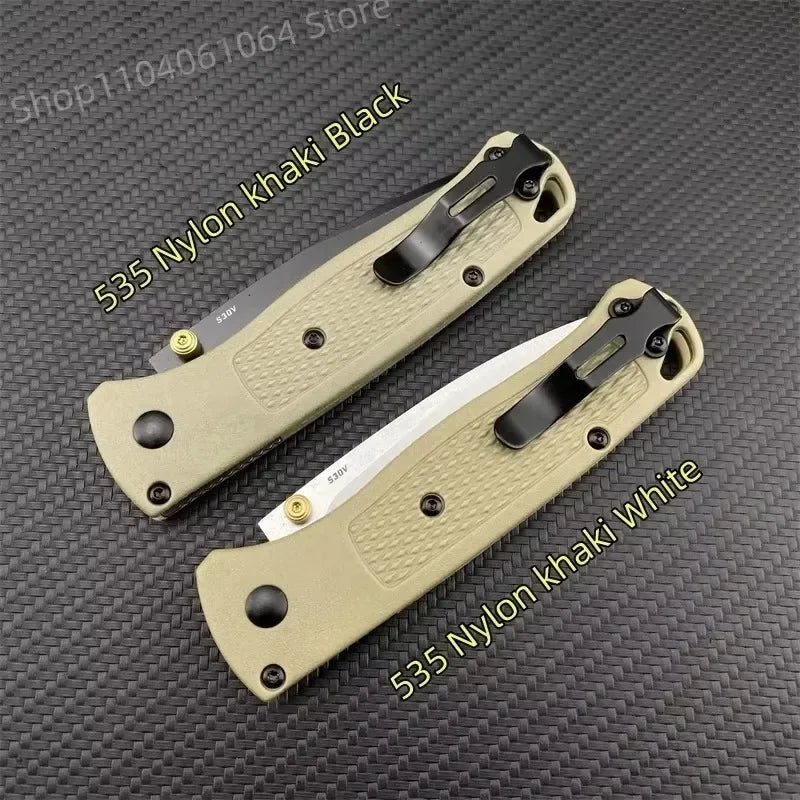 Multiple Colors Ultra Lightweight BM 535 Pocket Folding Knife 440C Blade Nylon Fibre Handle Camping Survival Multitools Knives