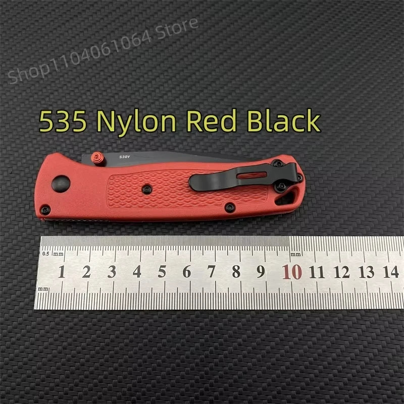 Multiple Colors Ultra Lightweight BM 535 Pocket Folding Knife 440C Blade Nylon Fibre Handle Camping Survival Multitools Knives