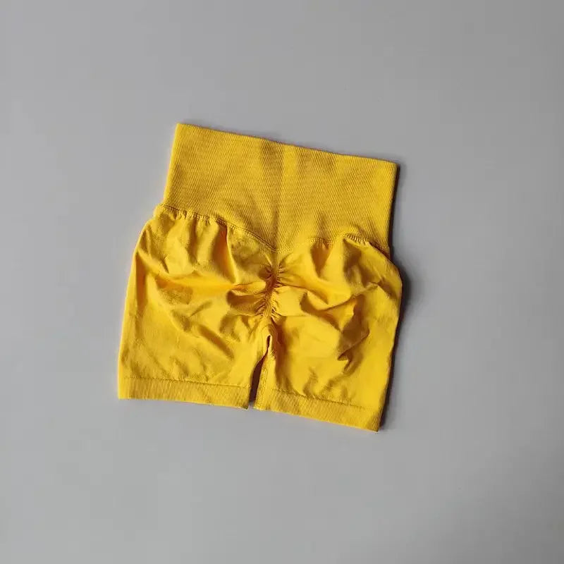 Summer High-Waist Women's Yoga Shorts Breathable Fitness Butt Lift Sports Running Shorts Cycling Push-Up Workout Gym Shorts