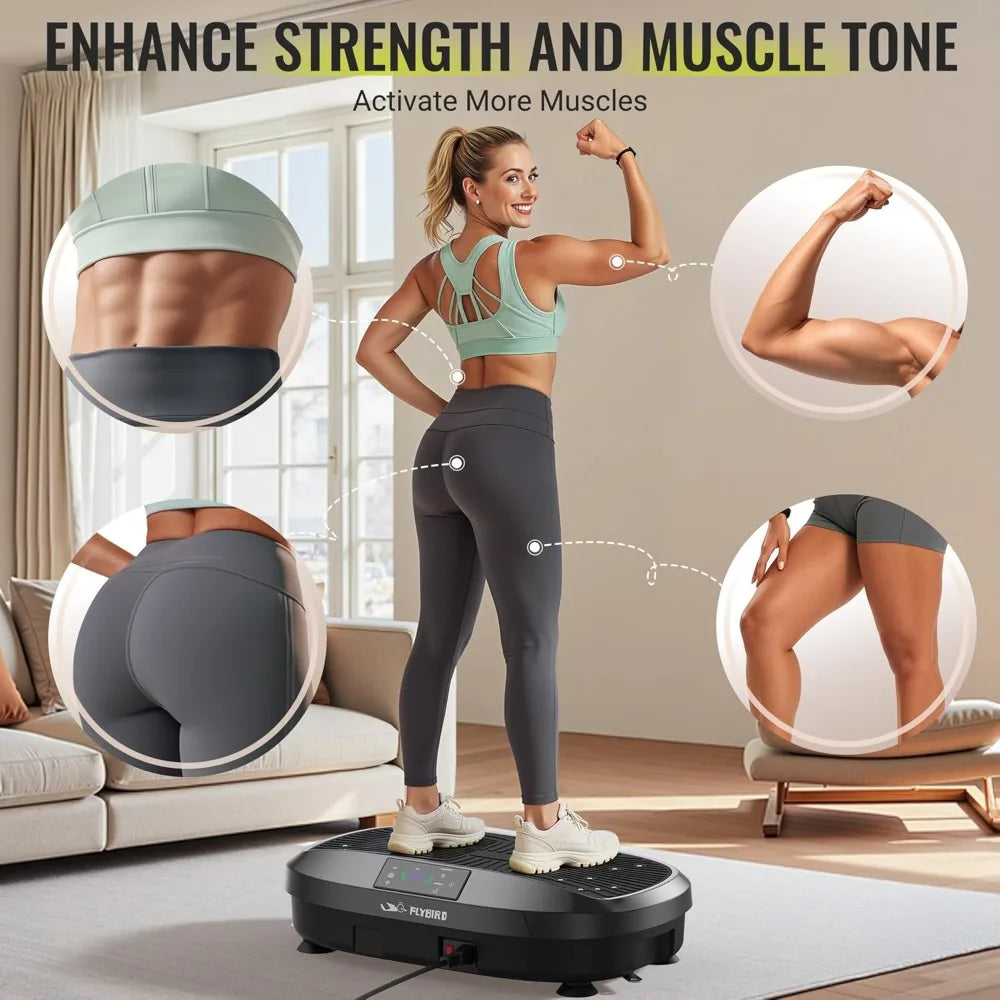 Vibration Plate Exercise Machine, 120 Adjustable Speed High Intensity Vibration for Muscle Toning Weight Loss Lymphatic Drainage