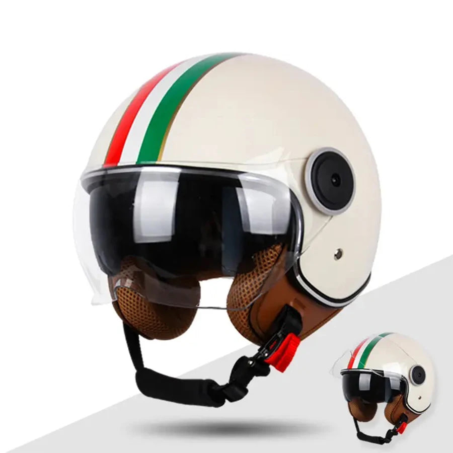 DOT Unisex Motorcycle half Helmets Dual Lens Scooter Moto Helmet Casco village Riding capacete de moto motocross Helmets