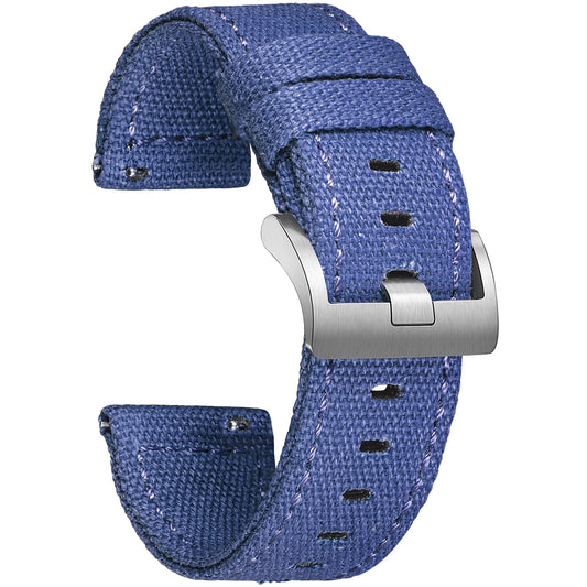 Canvas Quick Release Watch Band 18mm 20mm 22mm 24mm Replacement Watch Straps for Men Women