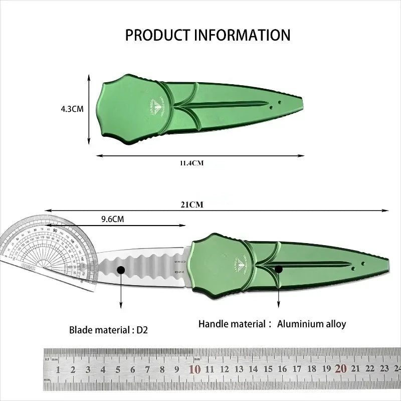 First Edition Quick-opening Folding Knife High-hardness D2 Blade Outdoor Camping Hunting and Fishing Knife Men's Gift