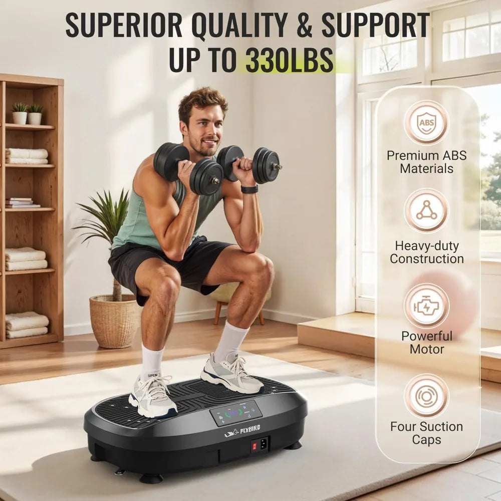 Vibration Plate Exercise Machine, 120 Adjustable Speed High Intensity Vibration for Muscle Toning Weight Loss Lymphatic Drainage