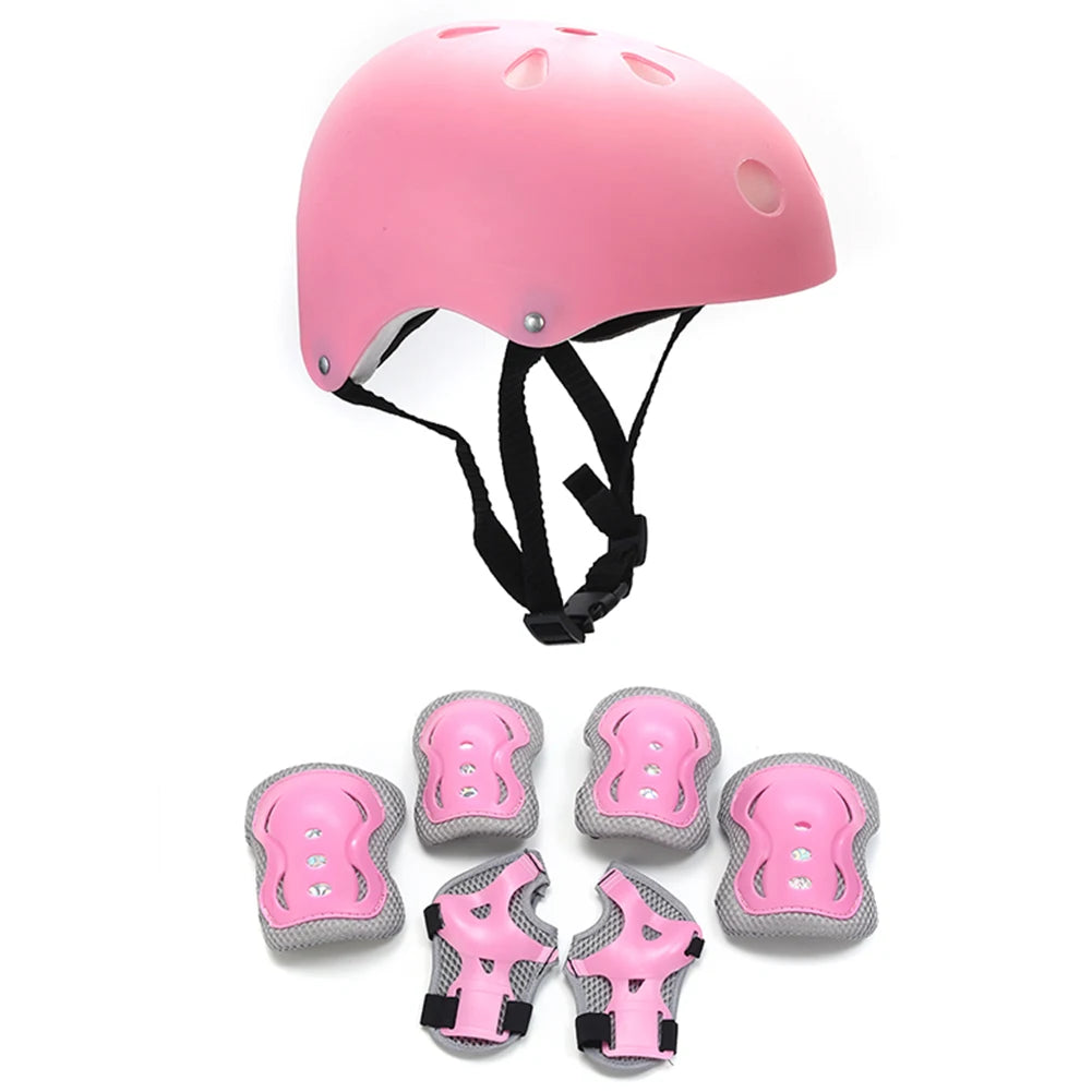 Kids Bike Helmet Knee Elbow Wrist Pads Toddler Helmet with Protective Gear Set for Bicycle Cycling Skateboard Scooter Skating