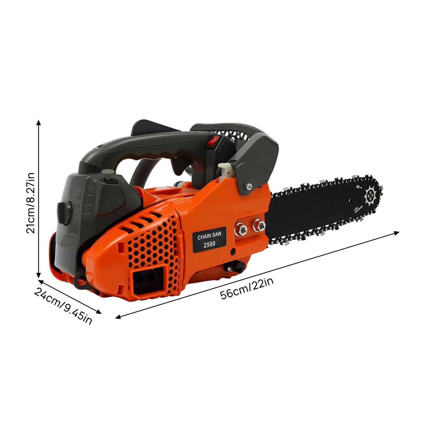 25.4Cc Top Handle Chainsaw Gasoline Chainsaw 2-Stroke Engine Chainsaw 12 Inch Gasoline Chainsaw