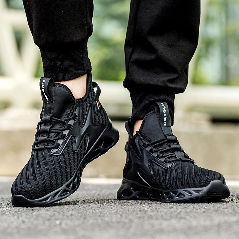 Safety Shoes Men Breathable Work Shoes Steel Toe Shoes Anti-Puncture Safety Shoes Men Work Sneakers Industrial Shoes 41-48