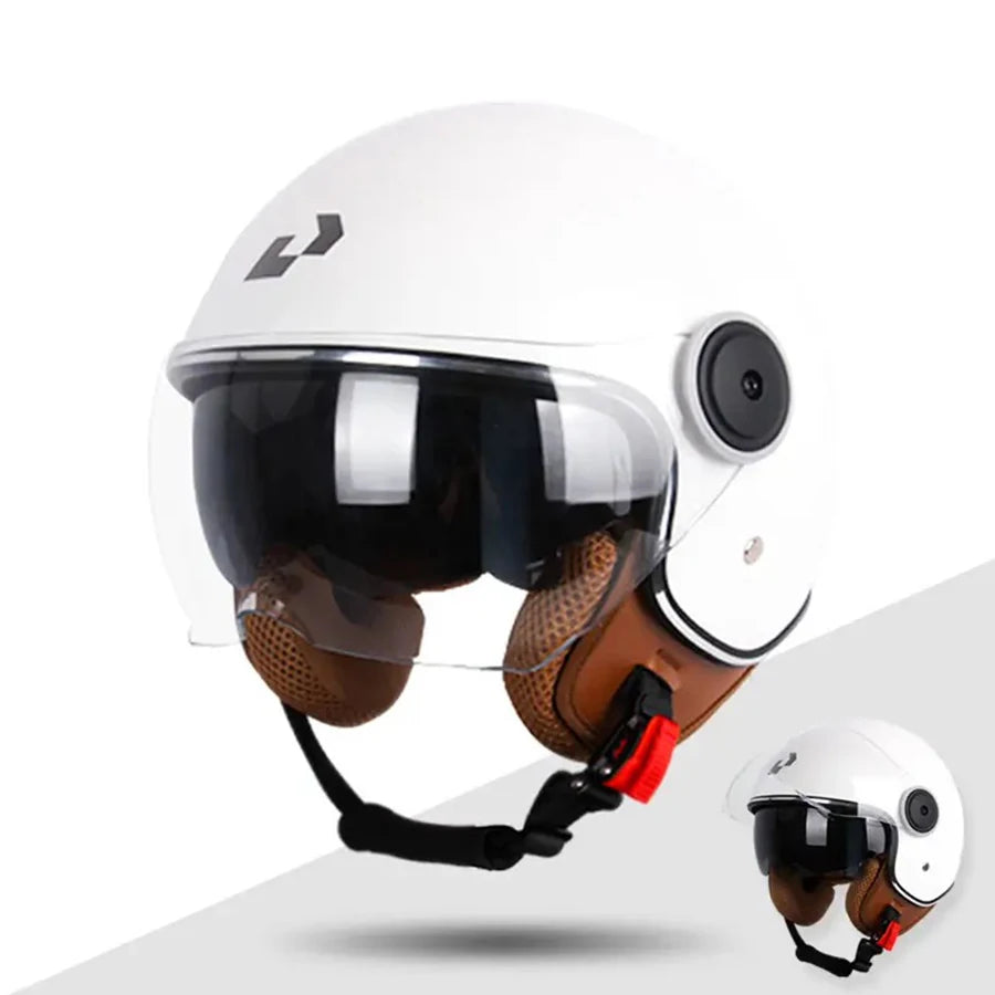 DOT Unisex Motorcycle half Helmets Dual Lens Scooter Moto Helmet Casco village Riding capacete de moto motocross Helmets