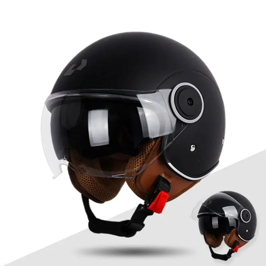 DOT Unisex Motorcycle half Helmets Dual Lens Scooter Moto Helmet Casco village Riding capacete de moto motocross Helmets