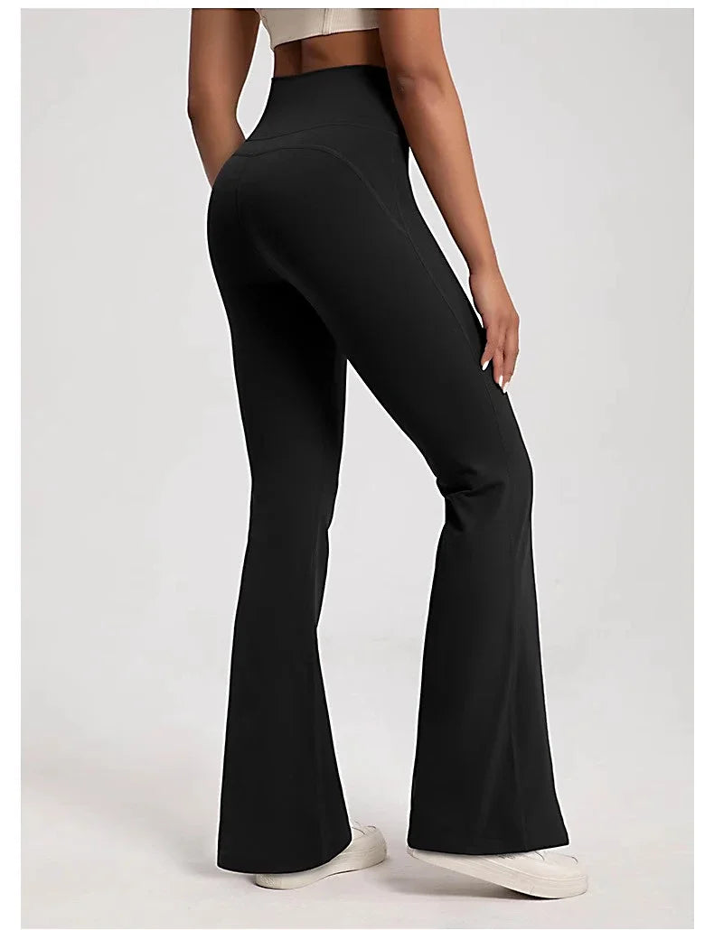 High Waist Flare Leggings Yoga Pants Women Bell-Bottoms Fitness Gym Casual Sports Trousers Pants Lifting Flared Yoga Leggings