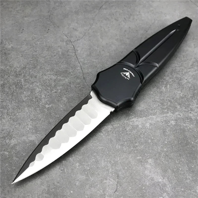 First Edition Quick-opening Folding Knife High-hardness D2 Blade Outdoor Camping Hunting and Fishing Knife Men's Gift