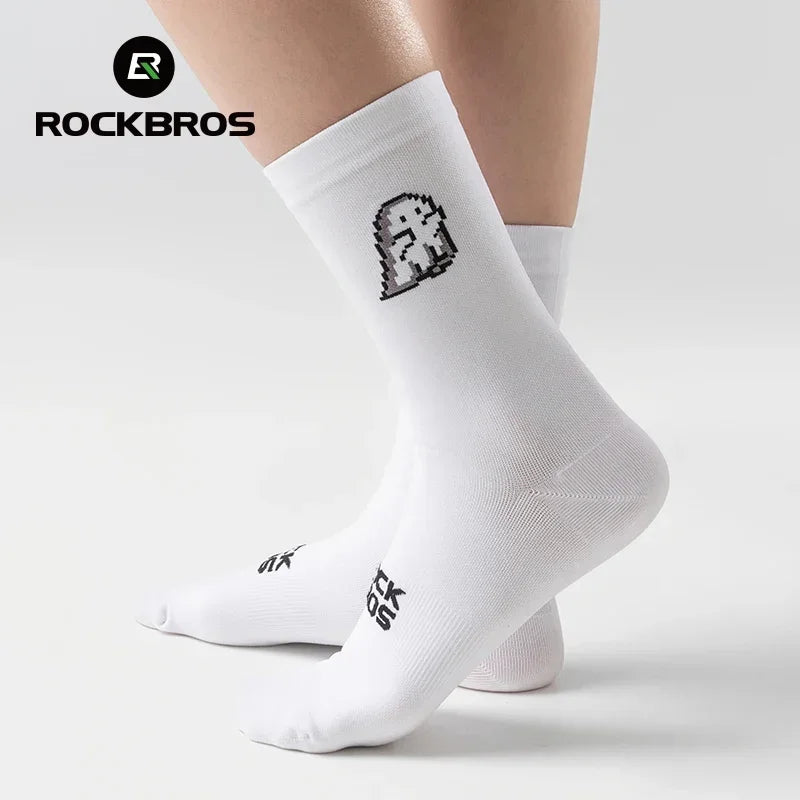 ROCKBROS Socks Men Women High Elasticity Breathable Running Cycling Socks Outdoor Climbing Hiking High Quality Socks 4 pair
