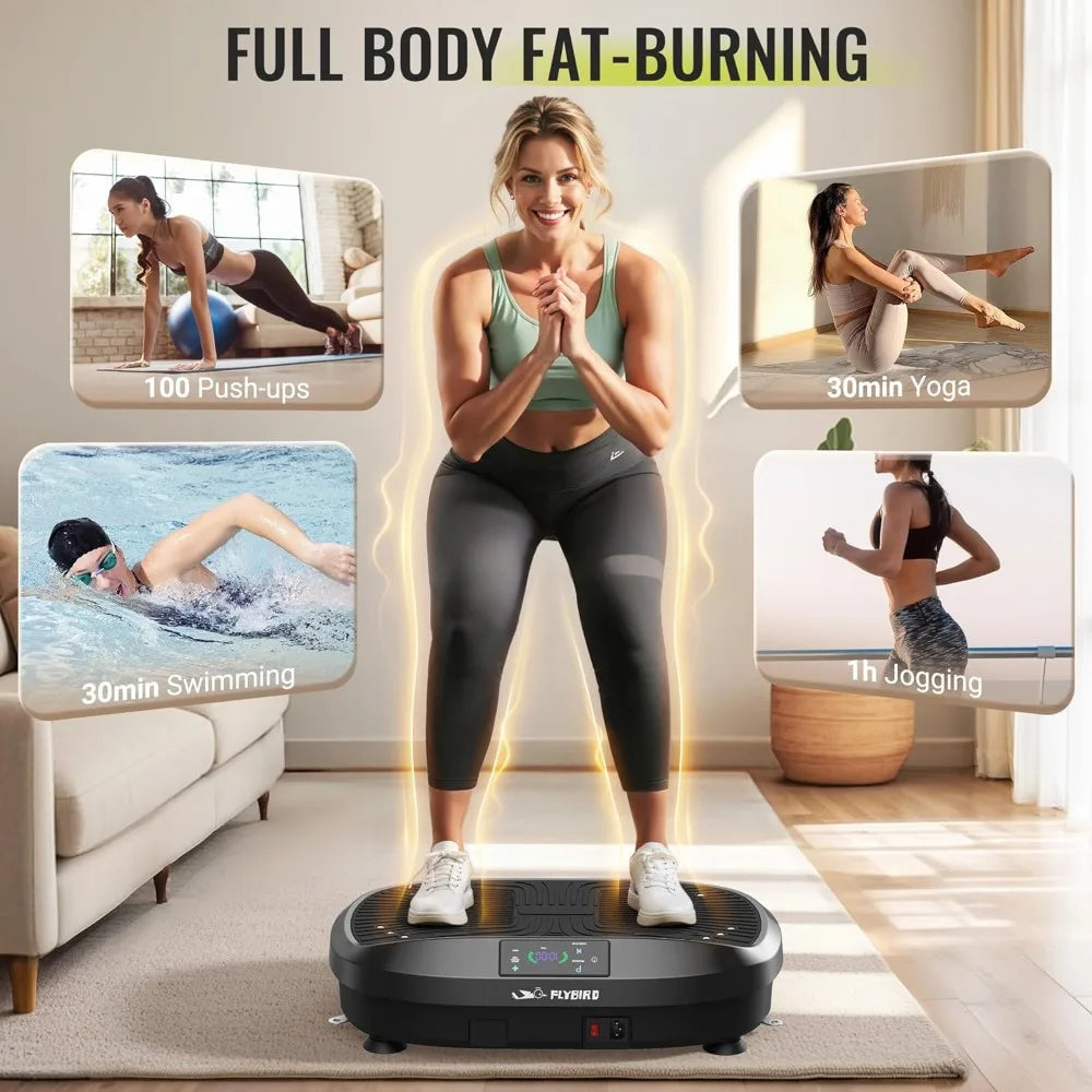 Vibration Plate Exercise Machine, 120 Adjustable Speed High Intensity Vibration for Muscle Toning Weight Loss Lymphatic Drainage