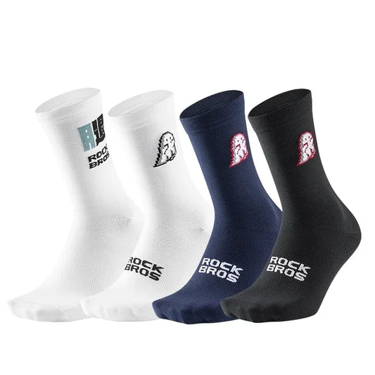 ROCKBROS Socks Men Women High Elasticity Breathable Running Cycling Socks Outdoor Climbing Hiking High Quality Socks 4 pair