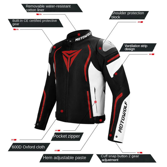 Motorcycle winter riding clothes traveling by motorcycle riding windproof removable warm liner rider clothing CE protective gear