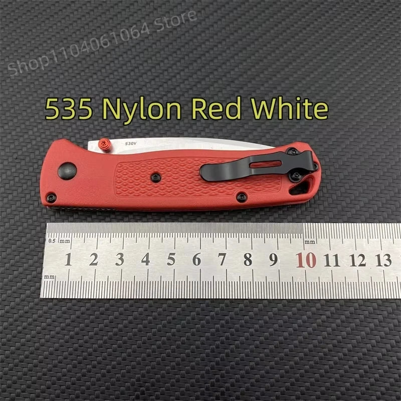 Multiple Colors Ultra Lightweight BM 535 Pocket Folding Knife 440C Blade Nylon Fibre Handle Camping Survival Multitools Knives