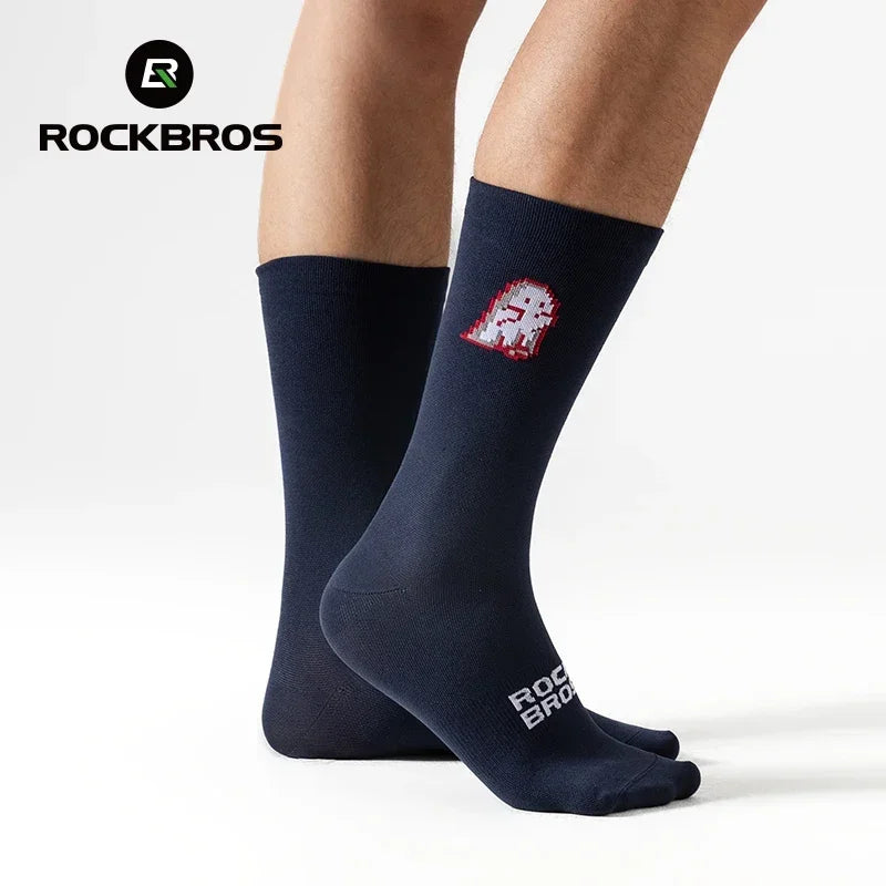 ROCKBROS Socks Men Women High Elasticity Breathable Running Cycling Socks Outdoor Climbing Hiking High Quality Socks 4 pair