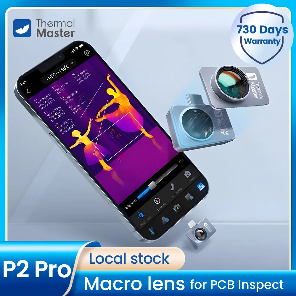 P2PRO 600℃ Infrared Thermal Imaging Camera for iPhone android Phone HVAC PCB Repair Tools Gadget