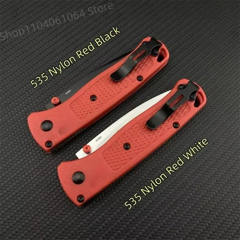 Multiple Colors Ultra Lightweight BM 535 Pocket Folding Knife 440C Blade Nylon Fibre Handle Camping Survival Multitools Knives