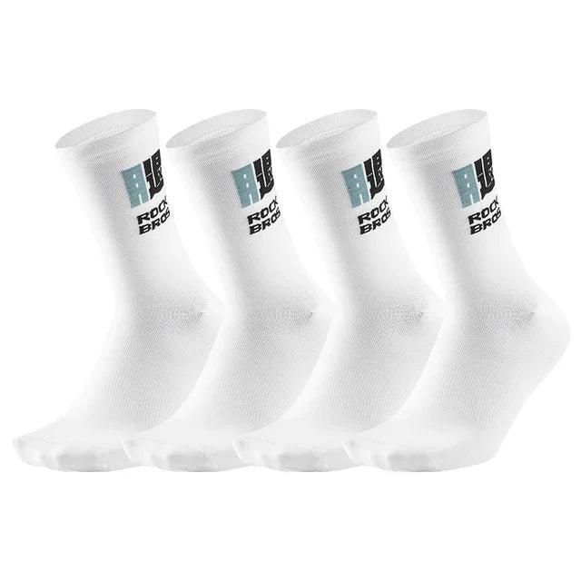 ROCKBROS Socks Men Women High Elasticity Breathable Running Cycling Socks Outdoor Climbing Hiking High Quality Socks 4 pair